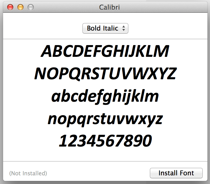 Calibri and cambria fonts for mac
